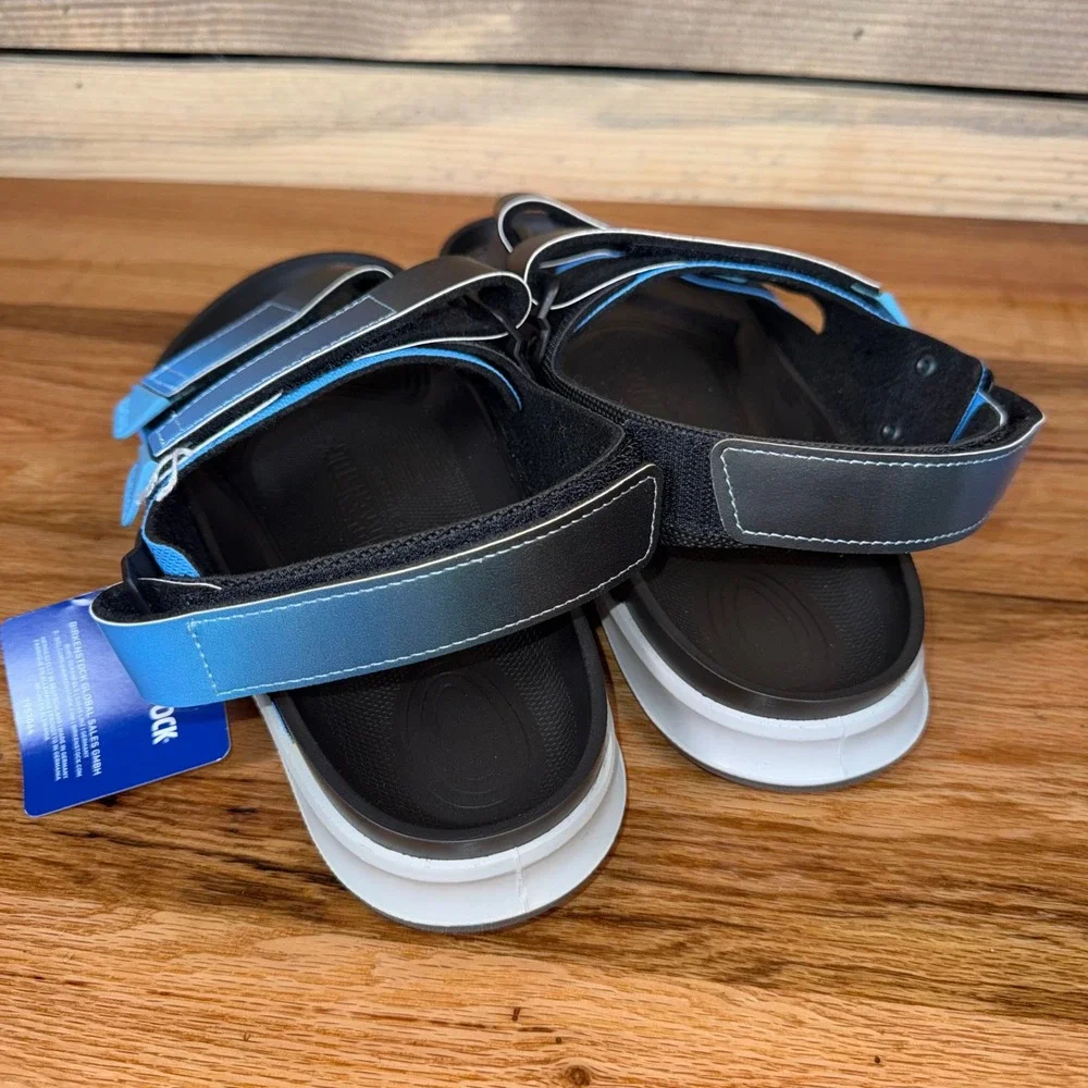 Birkenstock Mogami Terra Black Cyan Blue Sandals Mens 11 EU 44 1022416 New